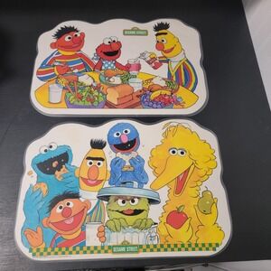 Vintage 1982 Sesame Street Bert & Earnie Childrens Activity Placemates
